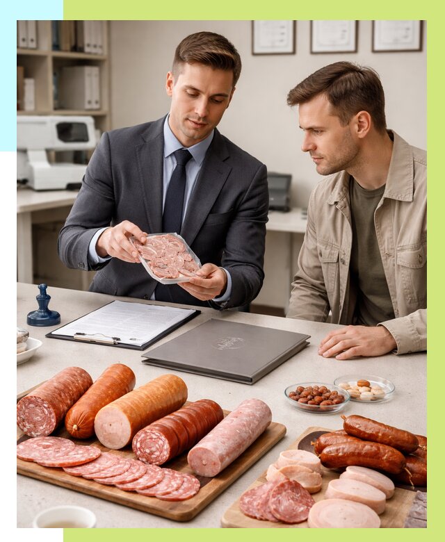 Сертификация колбасных изделий в Юрге от 8022 р. | Алешин-Юрг