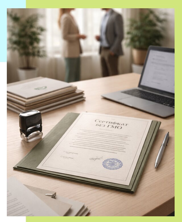 Сертификат без ГМО в Юрге от 8022 р. оформить срочно Алешин-Юрг