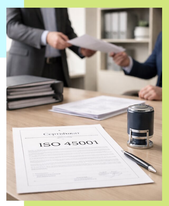 Сертификат ISO 45001 в Юрге под ключ от 48132 р. | Алешин-Юрг